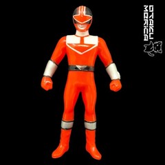 Bandai 2000 Mirai Sentai Timeranger Time Red Ranger – Sofubi Figure 4.75in