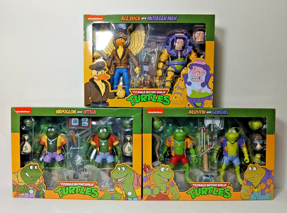 NECA TMNT Lot Rasputin & Genghis Frog, Napoleon & Attila, Ace Duck & Mutagen Man