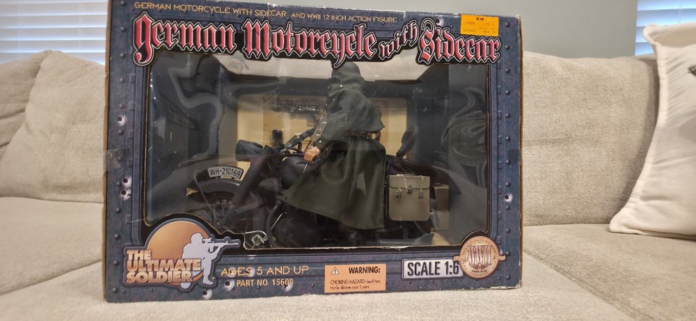 The Ultimate Soldier German Soldier 1:6 12in Motorcycle & Sidecar Set Boxed