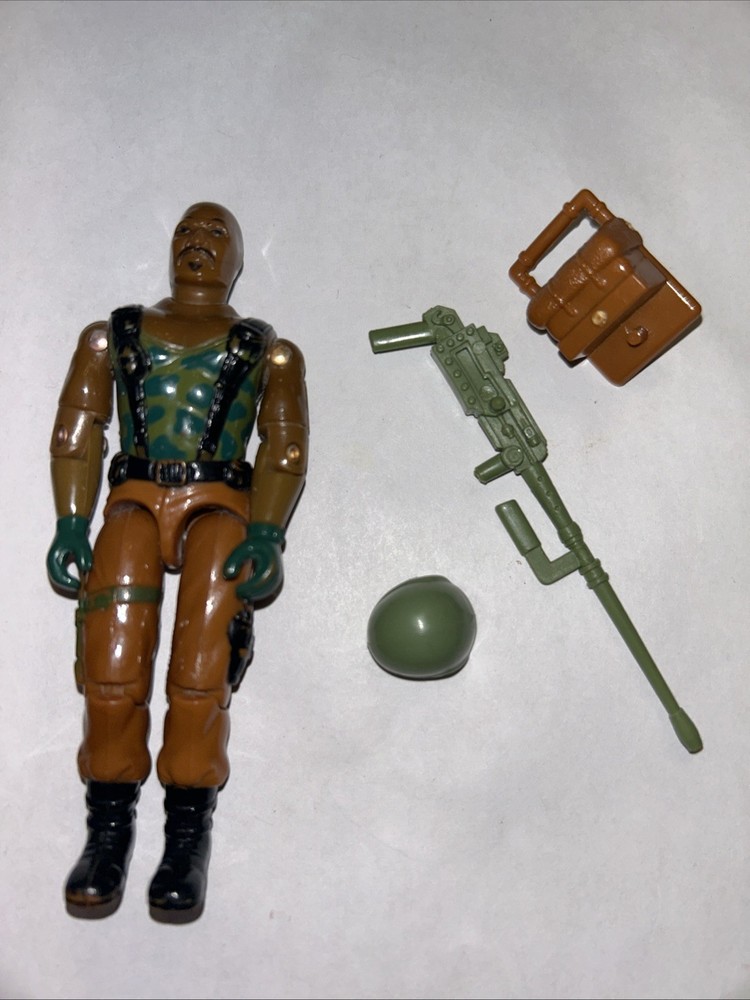 Vtg 1984 GI Joe ARAH Roadblock v1 Heavy Machine Gunner Action Figure 80s JJ