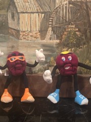 Vint California Raisins 1988 Applause Bendable Plush Figures Lot of 4 Hardee’s