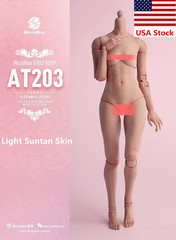 Worldbox AT203 1/6 Female Suntan Flexible Joint Girl Body For 12”Action Figure