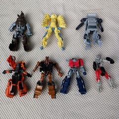 Lot (7) Transformers Rise of Beasts Figures Flex Changer Cheetor Optimus Primal