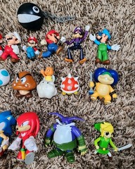 Super Mario, Sonic, Zelda Figures Lot Of 18 Pieces Multiple Sizes AS IS