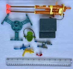 Vtg 1980’s-90’s TMNT Action Figure Parts & Accessories Lot 8 Pc Pre Owned 5.5oz