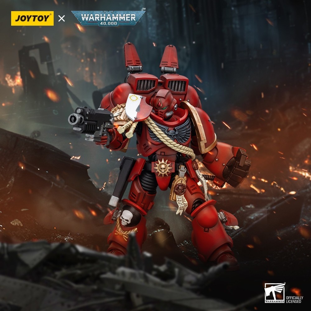 JOYTOY Warhammer 40K 1/18 Action Figures Blood Angels Captain With Jump Pack