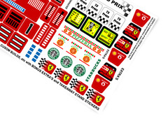 CUSTOM STICKERS for Set 2556 Ferrari Formula 1 Racing Car With Many Extra’s!!