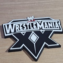 WWE Mattel WrestleMania XX 20 2004 4 X 3.5 Inch Logo Accessory