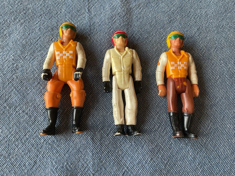 Vintage Fisher Price 1977 Adventure People Cycle Racing 3 Figures Driver & Team