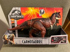 New 2017 Mattel Jurassic World Action Attack Carnotaurus Chomp Action 1st Gen