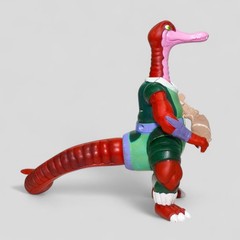 DINOSAUCERS QUACKPOT GLASSLITE BRAZIL VINTAGE FIGURE WITH 3D WEAPON RARE