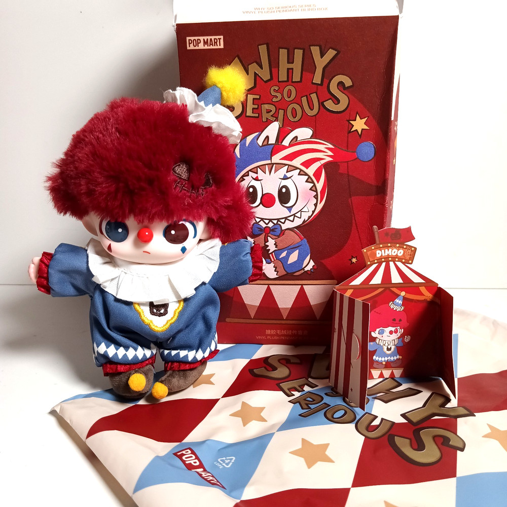 Pop Mart Dimoo Flame Clown Plush Pendant Why So Serious Series Confirmed