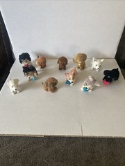 Vintage Puppy In My Pocket Flocked Dog Figures Lot Of 11