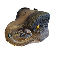 Jurassic World T-Rex Mask Kids One Size Brown Chomp ‘N Roar Electronic Toy Flaw