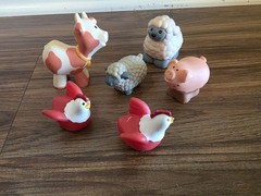 Fisher Price Little People Little Tikes 90s Mixed Lot Sitting Farm Animal