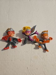 Ninja Kidz Club Lot Of 3 Figures Paxton Ashton And Payton Figures Pvc