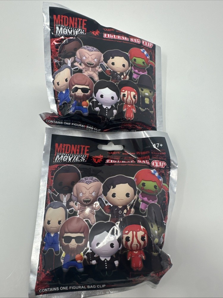 Midnite Movies Series 1 Figural 3D Bag Clip – LOT of 2 Sealed Blind Bags