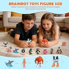 24PCS Italian Brainrot Steal a Brainrot Toys, Brain Rot Toys, Tralalero Tralala