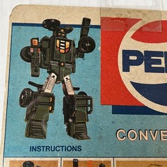 Vintage 1985 Pepsi Convert-A-Jeep Figure Machine Robo GoBots Transformers