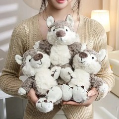 Grey Wolf Toy Soft Stuffed Animal Pillow Gift