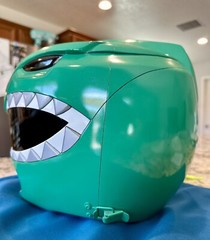 Signed Authentic JDF Cosplay MMPR Green Ranger Power Rangers Helmet
