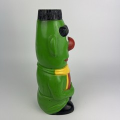 Vintage Sesame Street Bert Bank 1971 Vinyl Plastic Coin Bank Green