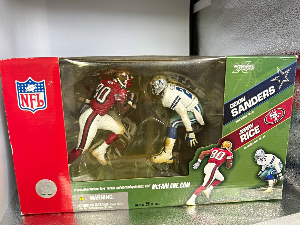 McFarlane Toys NFL Series 12 Deluxe 2-Pack Deion Sanders & Jerry Rice Boxed