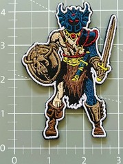 Dungeons and Dragons WARDUKE embroidered figure patch action D&D knight warrior
