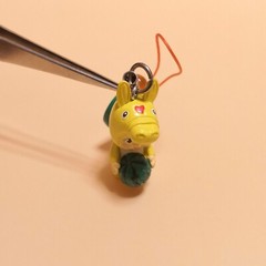 KEWPIE Baby as Yellow Rody WATERMELON KEYCHAIN 1″ Mini Figure Toy Collectible