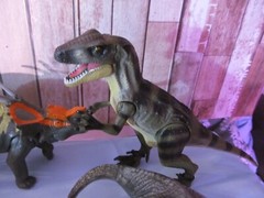 Lot of 6 Made in Indonesia Dinosaurs moveable arms and legs