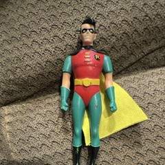 Batman Robin Action Figure w/ Cape Red/Green/Yellow/Black Plastic/Fabric