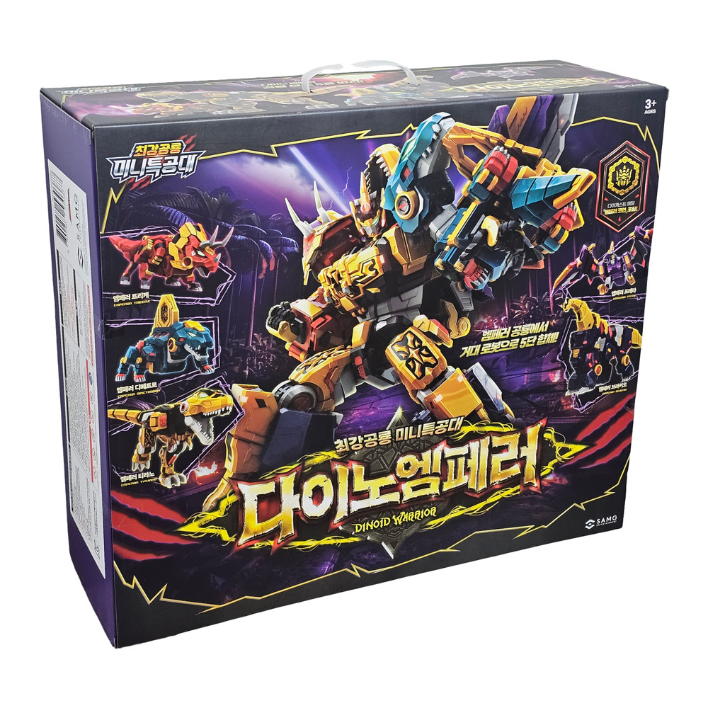 Miniforce Dinoid Warrior DINO EMPEROR Transforming Robot Toy Sword Shield 2025