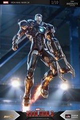 zd toys IRON MAN MARK 34 SOUTHPAW 1/10 action figure iron man 3 MARVEL ship July