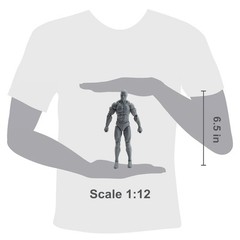 Shady Gray 1:12 EPIC HACKS Blank Male Action Figure 6″ Boss Fight