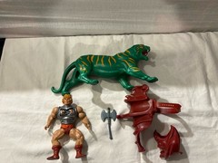 Vintage He-Man 1981 and Battle Cat 1978 Masters of the Universe Mattel MOTU