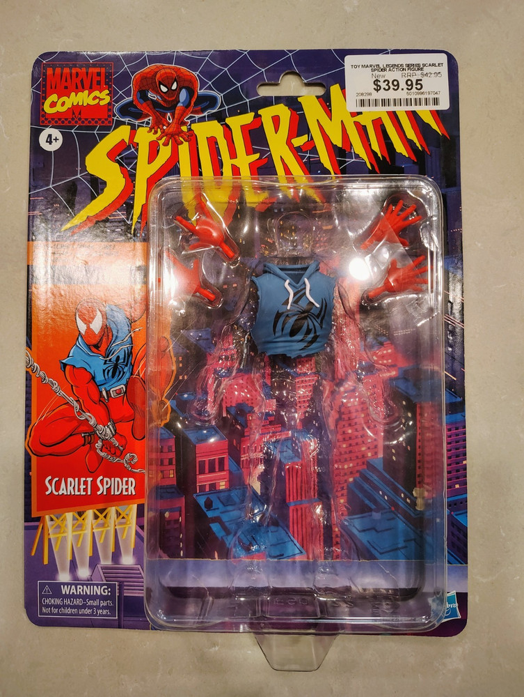 Hasbro Marvel Legends Spider-Man Retro Collection 6” Scarlet Spider Hoodie Only