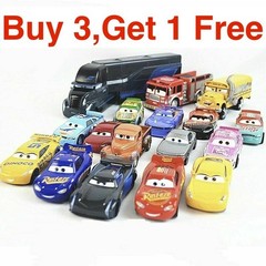 *Buy 3 = 1 Free New Disney Pixar Cars Chick Hick King 1:55 Diecast Model Car Toy