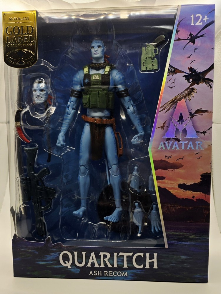 McFarlane Collector Edition Avatar Quaritch Ash Recom Action Figure Gold Label