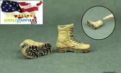 1/6 Combat Tactic Sand Boots for 12″ male figure Hot toys Phicen ganghood ❶USA❶