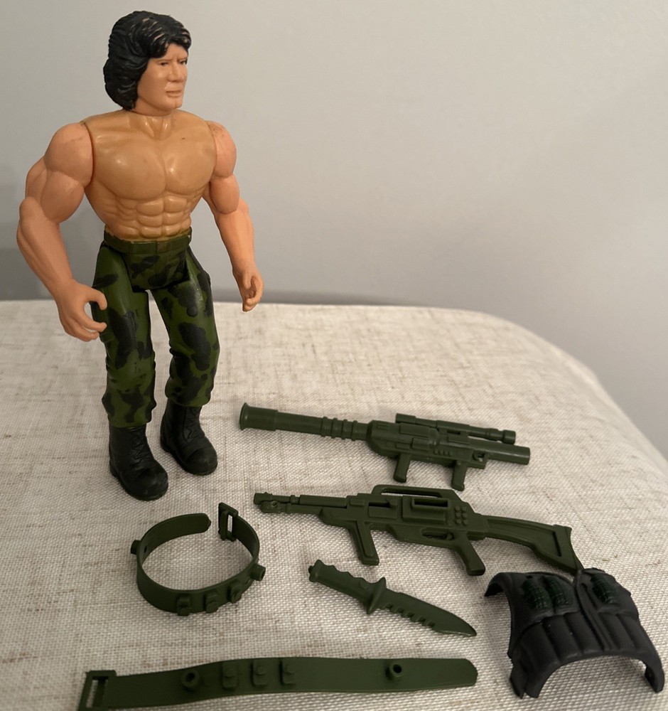 1985 Marchon M Force Military Muscle Man Snake Action Figure Weapons Vintage Lot