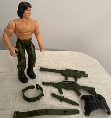1985 Marchon M Force Military Muscle Man Snake Action Figure Weapons Vintage Lot