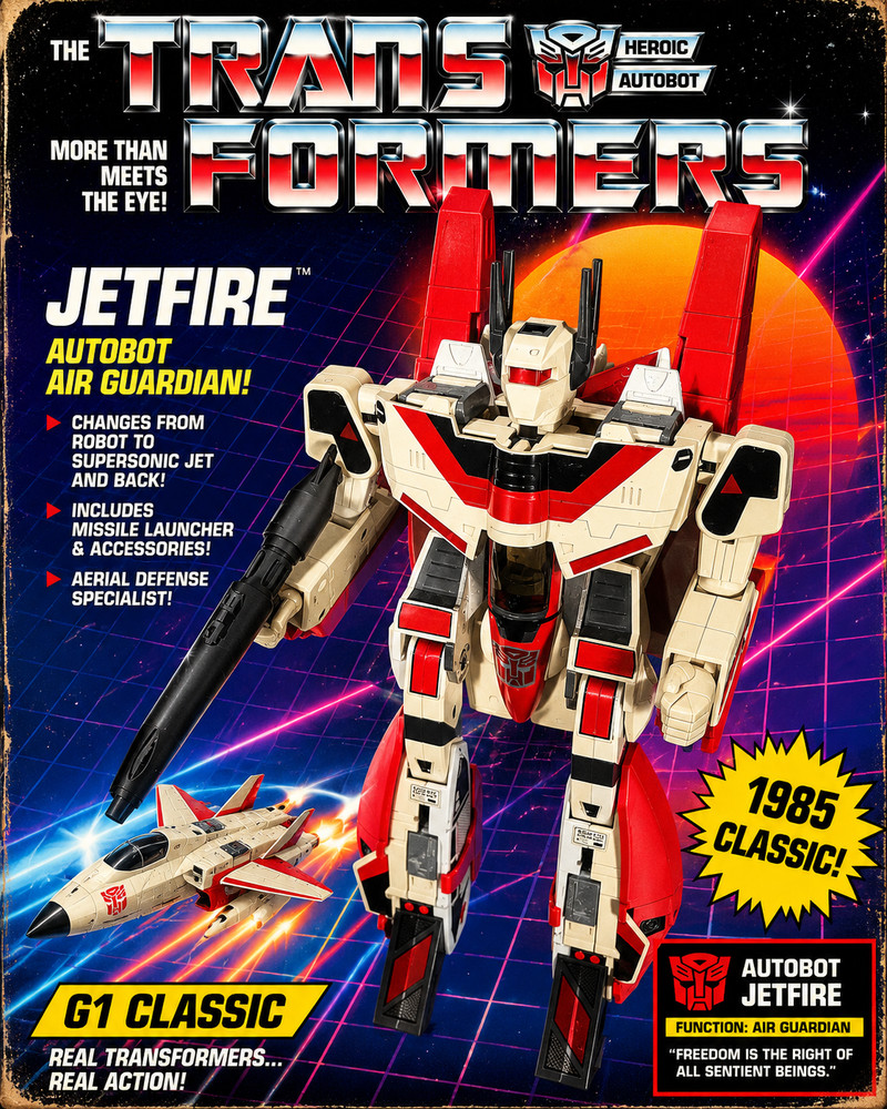 G1 1985 JETFIRE • COMPLETE • VINTAGE G1 TRANSFORMERS
