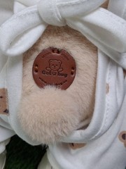 Get A Hug Co. 12 inch Fully Jointed Teddy Bear Plush Baby Outfit Bib Shoes NWOT