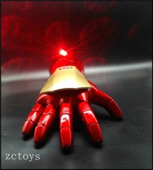 US Fast Shipping！1:1 Iron Man Gauntlet Laser LED Light Gloves Model Prop 1 Pair