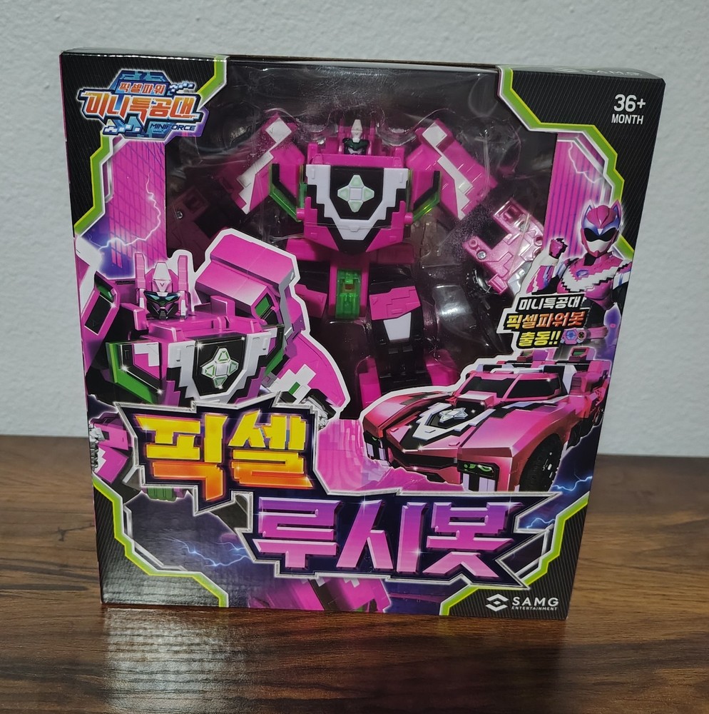 Miniforce Pixelpower Pixel LUCYBOT Pink Transformer Robot Car Toy – New in Box