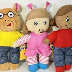Arthur PBS Kids Plush Lot of 4 Arthur DW Francine Buster 9” Stuffed Animals NWT