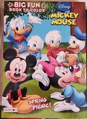 Disney Mickey & Friends Coloring and Activity Book Spring Picnic NEW