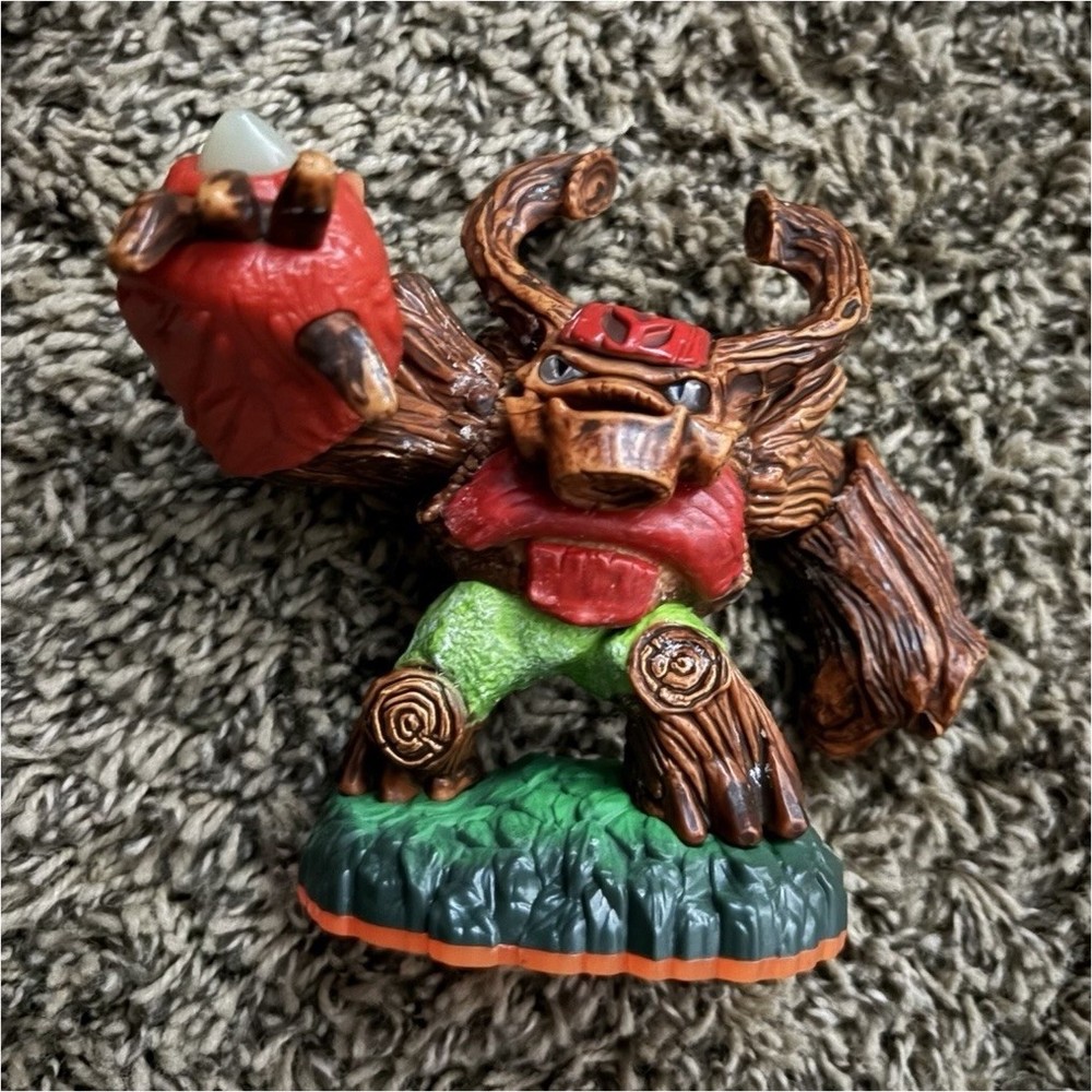Bull Warrior Figure Plastic Figurine w/ Detachable Red Accessory Brown Green