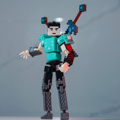 3D Printed MC Steve Fully Articulated Assembled Model Toy