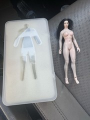 LD DOLL 28XL 1/6 Pink Skin Large Breast Body Soft Silicone Female Figure 5” Tall